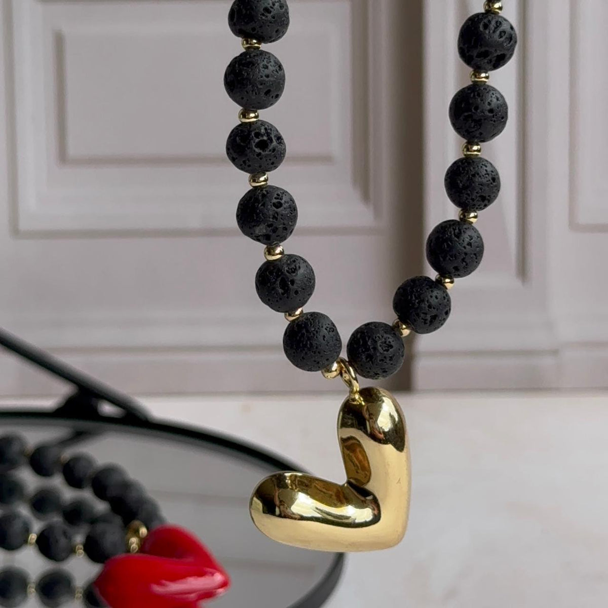 Collar Paula - Corazón de Lado
