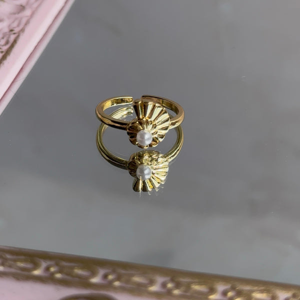 Anillo Caracola con Perla