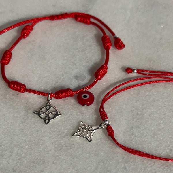 Pulseras Rojas Hilo Nudo de Bruja