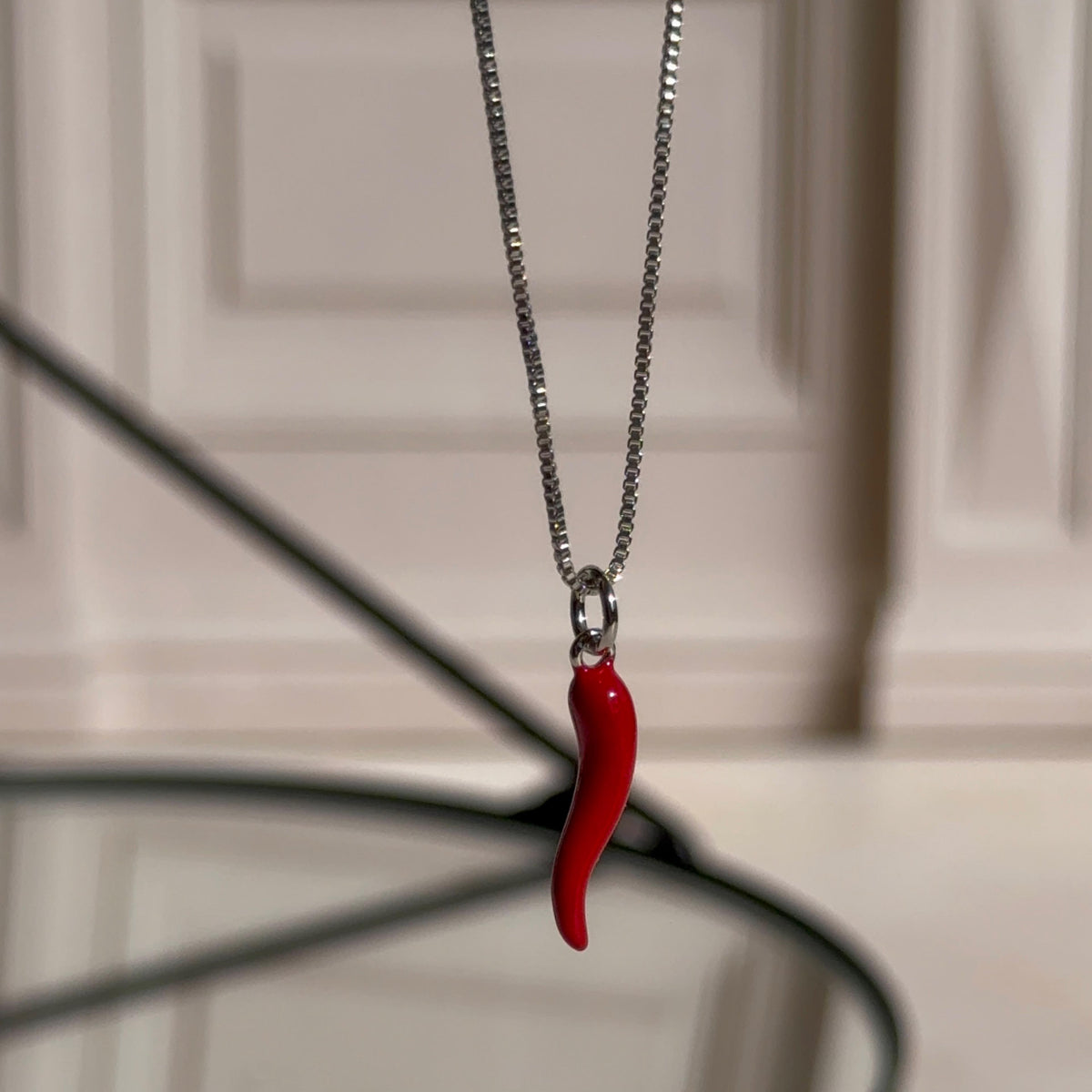 Collar Ají Cornicello - Baño de Plata