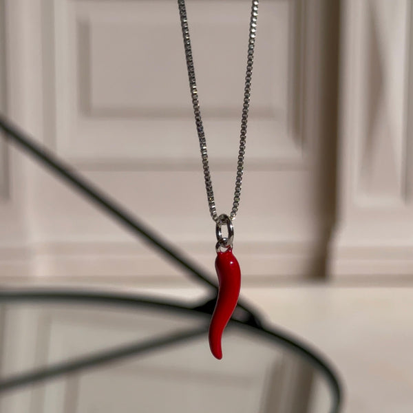 Collar Ají Cornicello - Baño de Plata