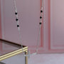 Collar Cruz Circones y Cristales Negros