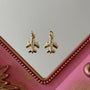 Charm Avión Circones Baño de oro
