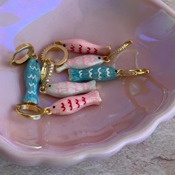 Aros Argollas Pez Colores