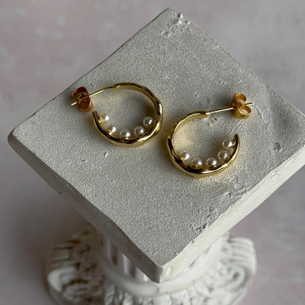Aros Argolla Perlitas
