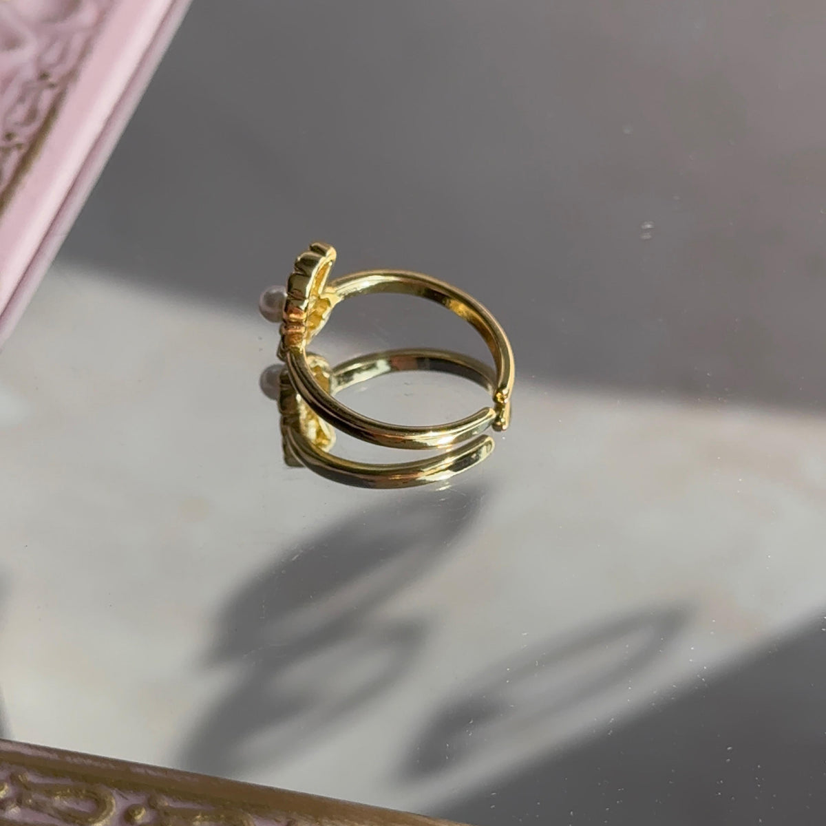 Anillo Caracola con Perla