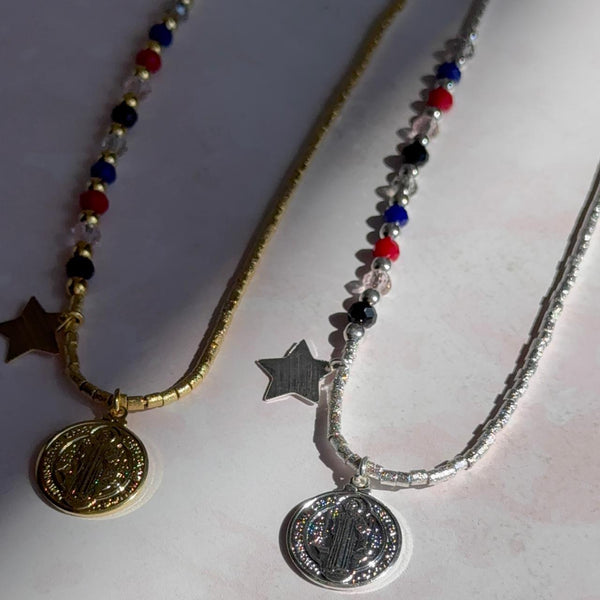 Collar San Benito con Cristales y Estrella