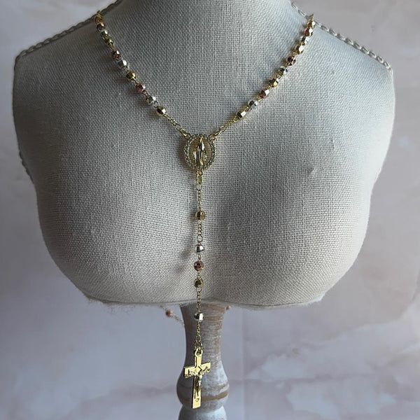 Collar Rosario Virgen de los Milagros - Facetado