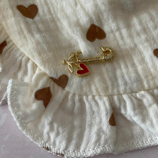 Prendedor Espíritu Santo y Corazón Rojo