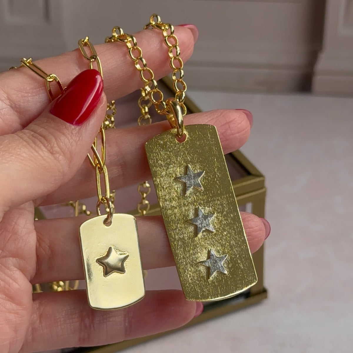 Collar Placa Stars