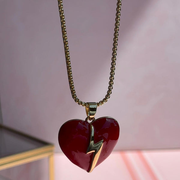 Collar Corazón Rayo