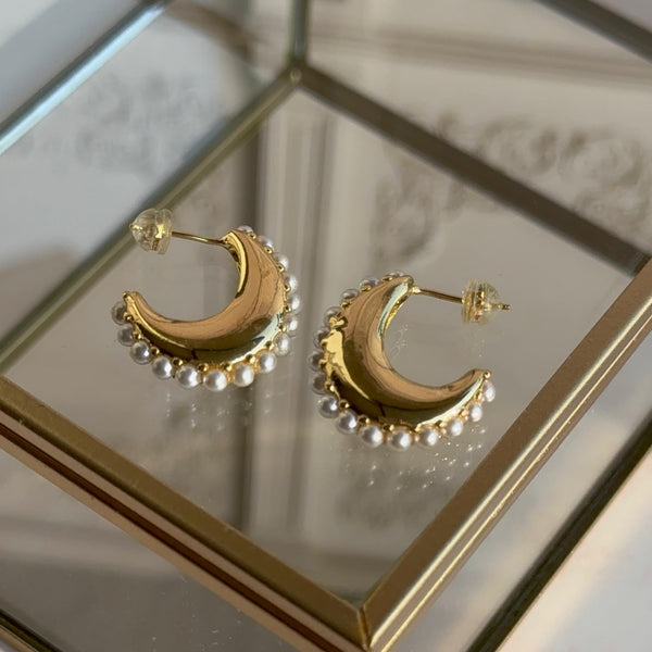 Aros Argolla Gota Perlas