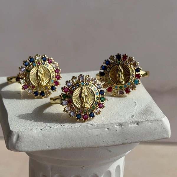 Anillo Circones de Colores Virgen de Guadalupe